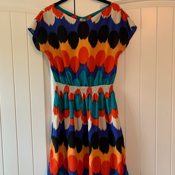 Short Sleeve Printed Dress - Picture 1 of 2